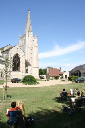 Artists working at the Abbaye